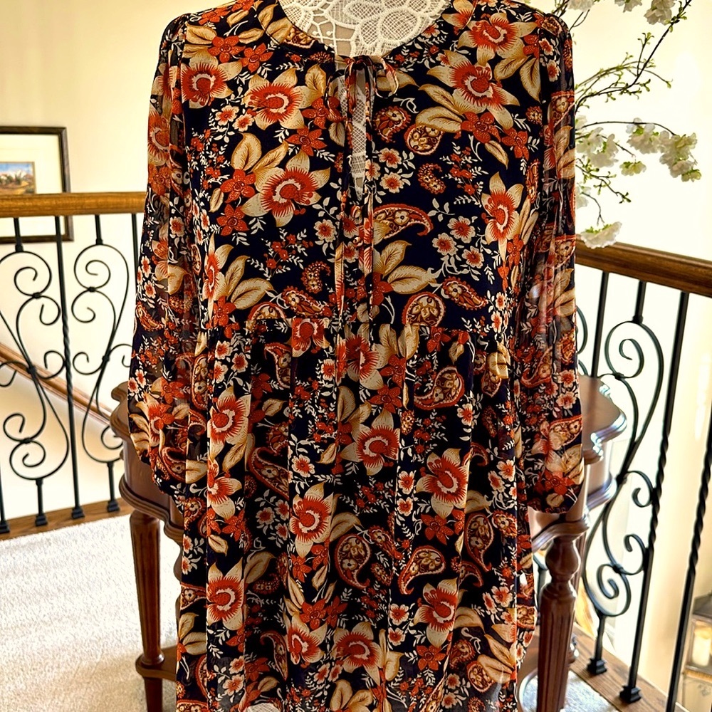 Melloday size M women’s flowy tunic top